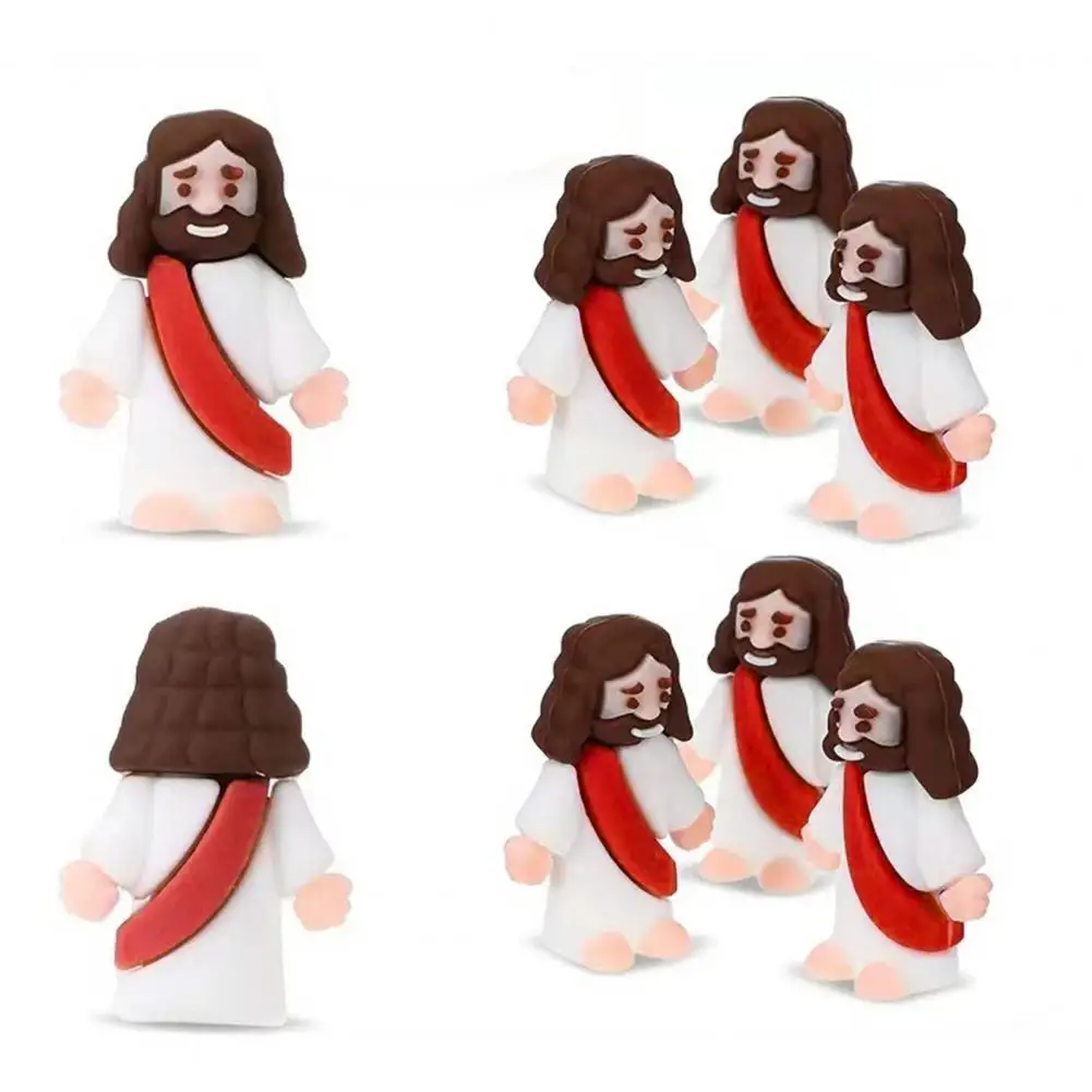 

Pvc Doll Mini Figurine Desktop Decoration Ornament Gift for Easter Christmas Festival Set of 12/48