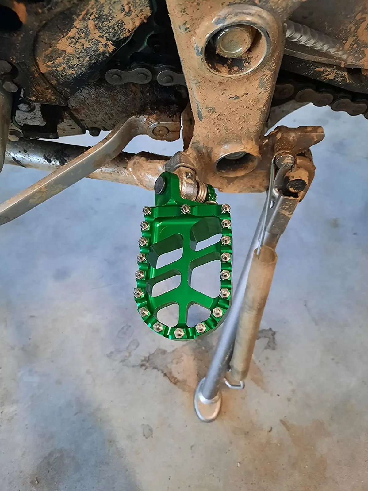 Für Kawasaki KLX300R KLX300S KLX300SM KLX650 KLX650R KLR650 KLX 300R 300SM KLR 650 Zubehör Fußstützen Fußrasten Pedale – Detail 10
