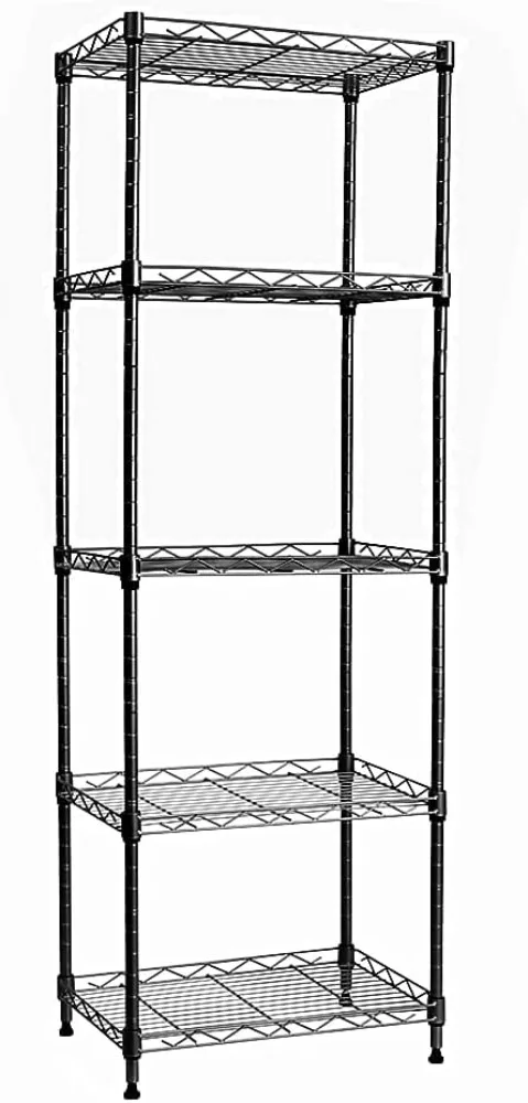 REGILLER-6-Wire Metal Prateleiras Rack De Armazenamento, Prateleiras Ajustáveis, Pé Unidade De Armazenamento para Lavanderia, Banheiro, Cozinha