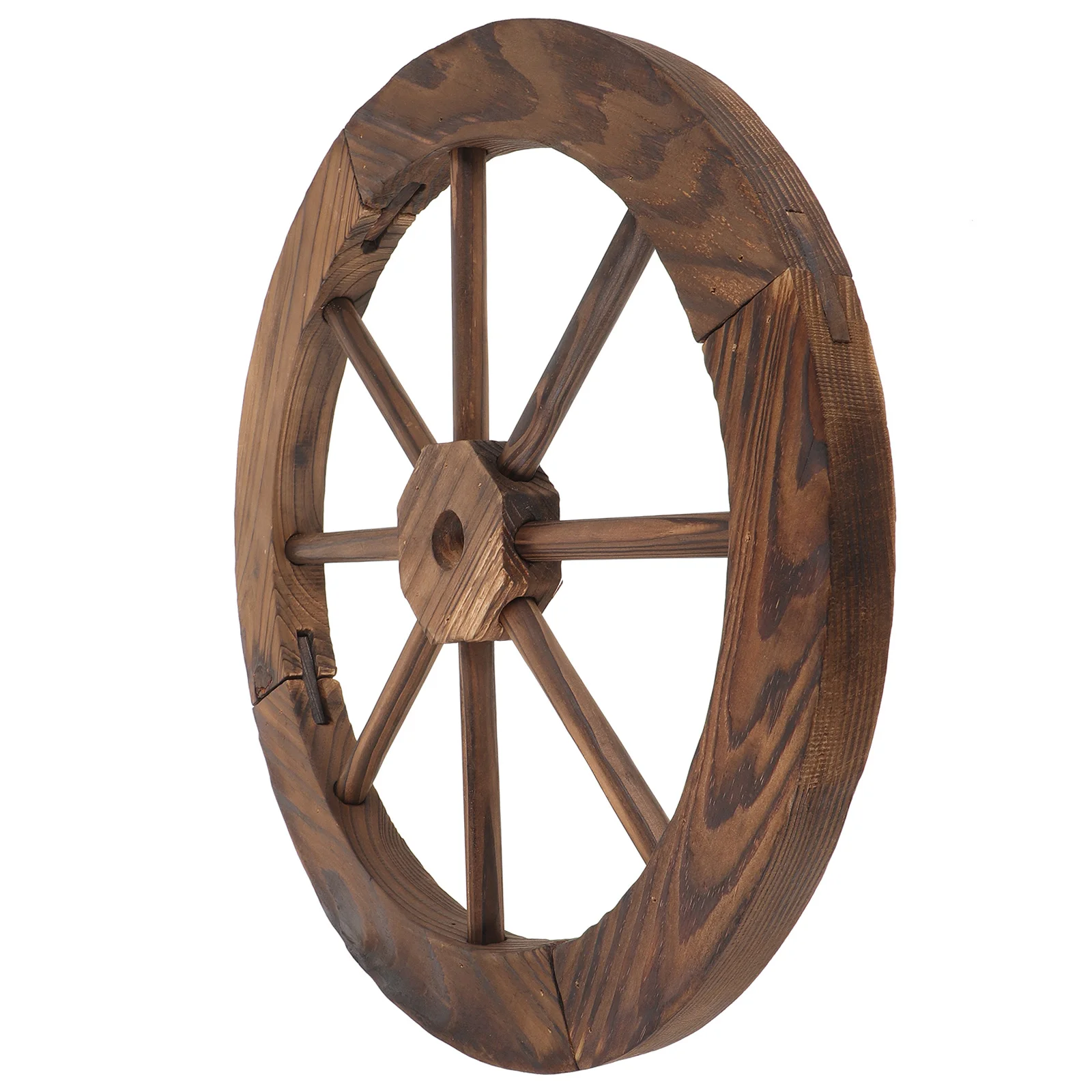 

Vintage Wooden Wagon Wheel Wall Decor Home Office Living Room Background Decoration Wood Craft Ornament For Family Friends Gift