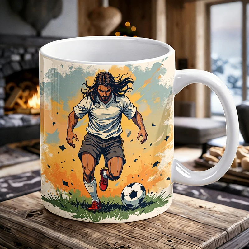Soccer Star in Action Artistic Tribute to the Sport Mug with a bottle opener function of 2026 Major Football Event
