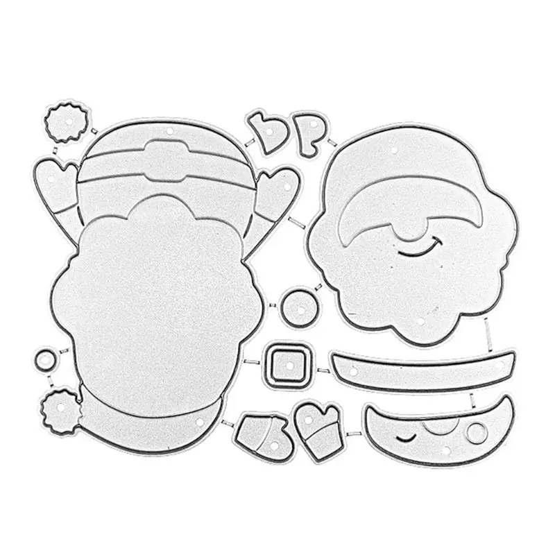 크리스마스 산타클로스 금속 절단 다이 스텐실 스크랩북 DIY 앨범 스탬프