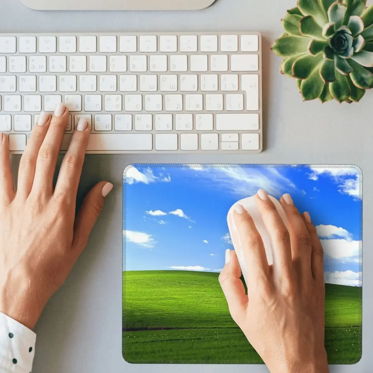 Windows XP Wallpaper Mouse Pad Computer Keyboard Mouse Mat Gaming PC Desk Mat Office Table Mats