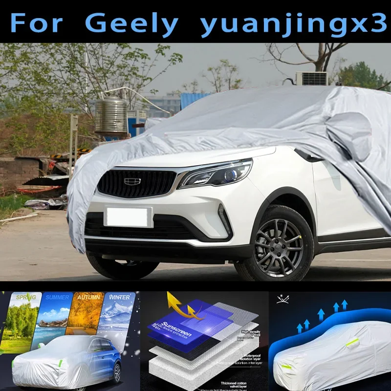 

For Geely yuanjingx3 Car protective cover,sun protection,rain protection, UV protection,dust prevention auto paint protective