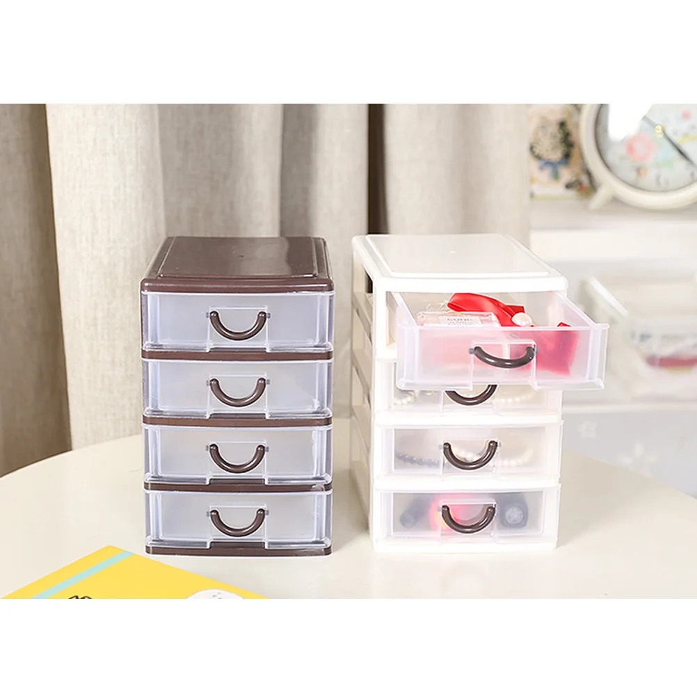 

2 Layer Lidded Desk Storage Box Lipstick Organizer Multipurpose Sundries Drawer