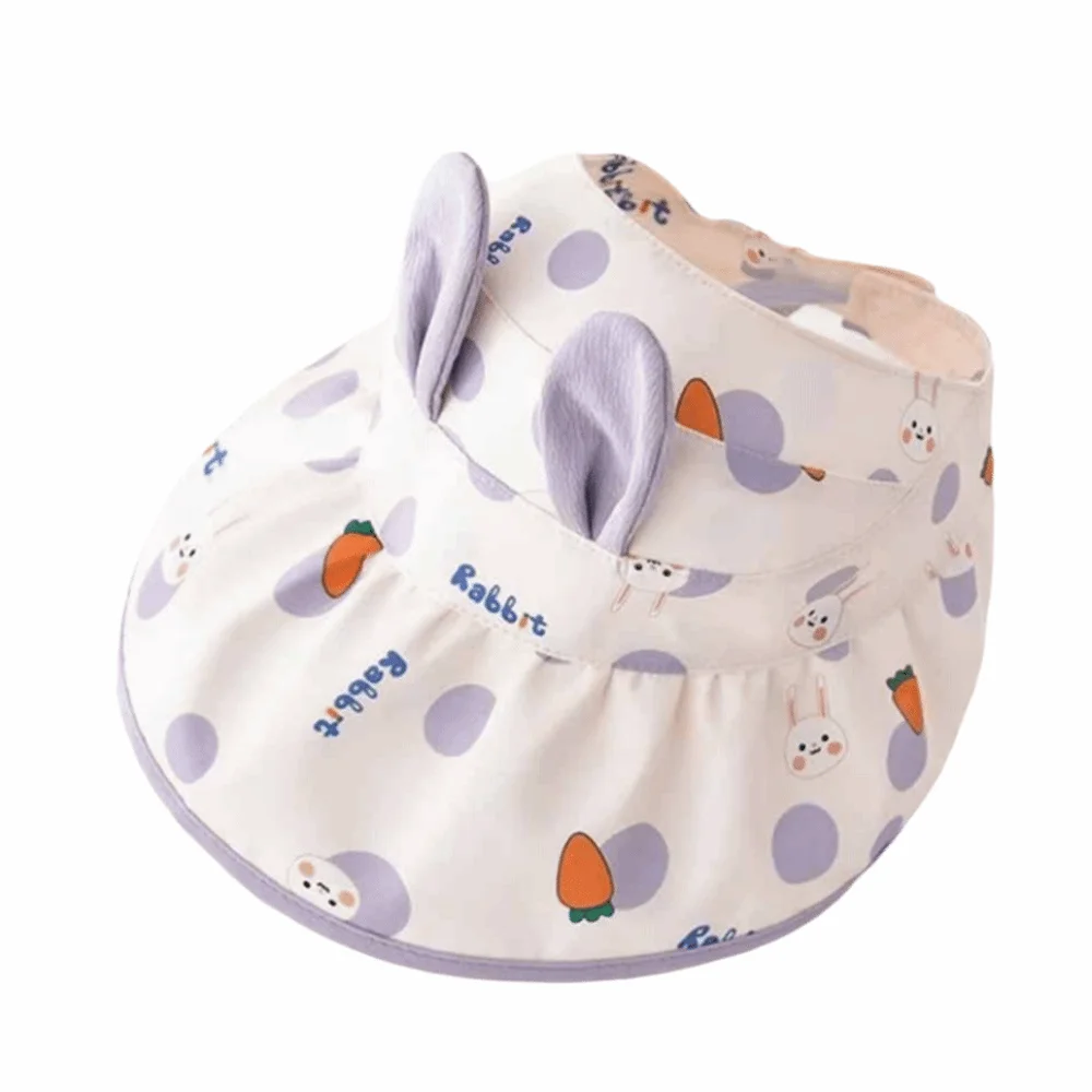 Bunny Ears Children's Sun Hat Polyester Empty Top Toddler Sunshade Cap Wind Protection UV Protection Children Sunscreen Visors