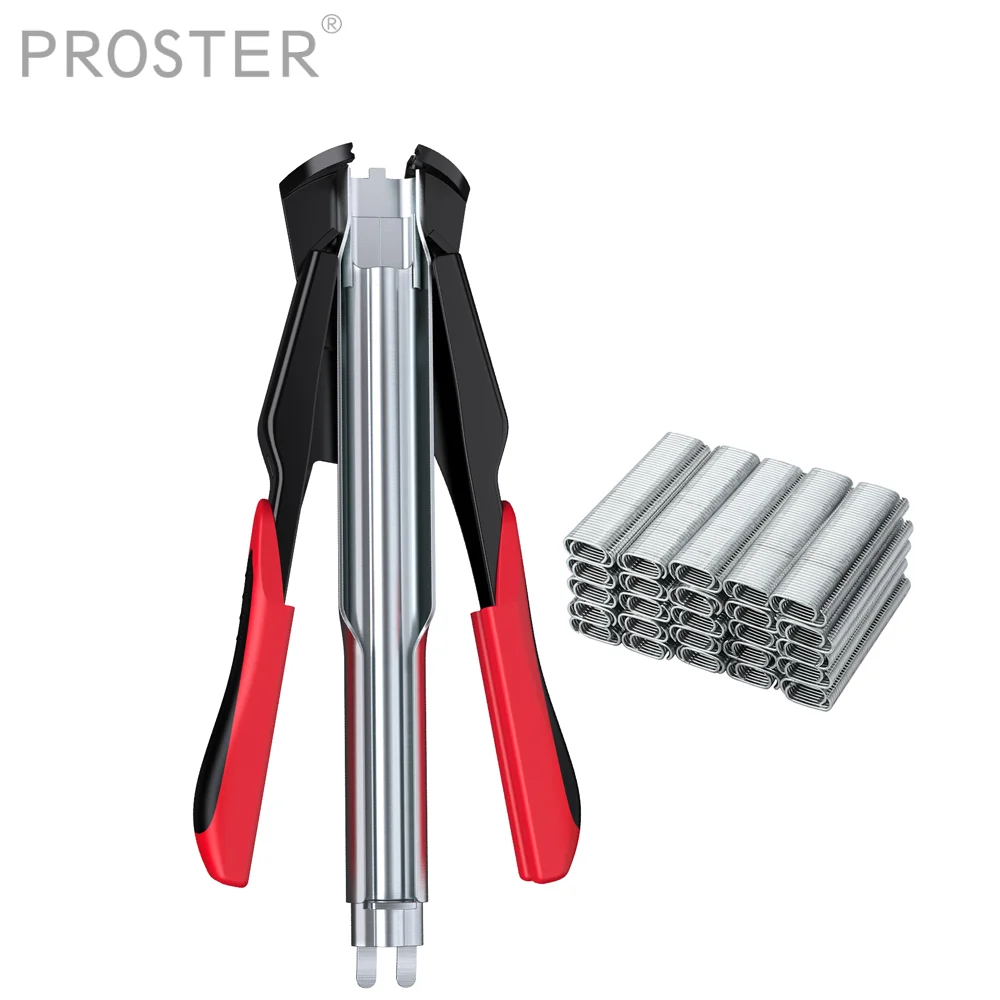 Proster C7 Hog Ring Gun C Clip Auto Feed Fence Fencing Nailer Pliers + 2500 Galvanised Steel Staples Hogrings