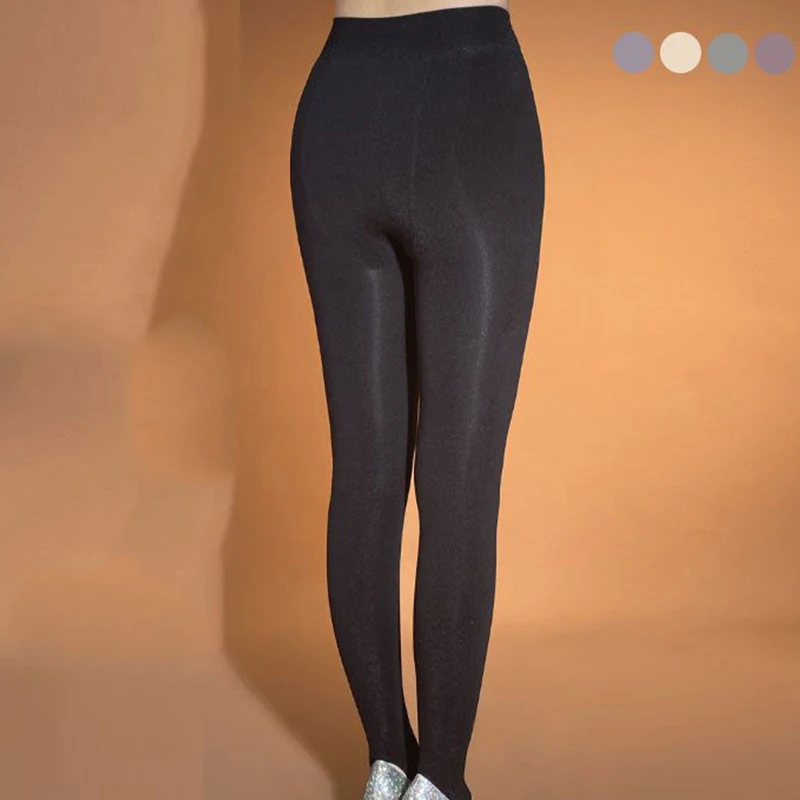 Lurex-leggings brilhantes de cintura alta sem costura para mulheres, calças justas justas, esportes de ginástica, fitness e ioga, calças compridas pretas, outono e inverno