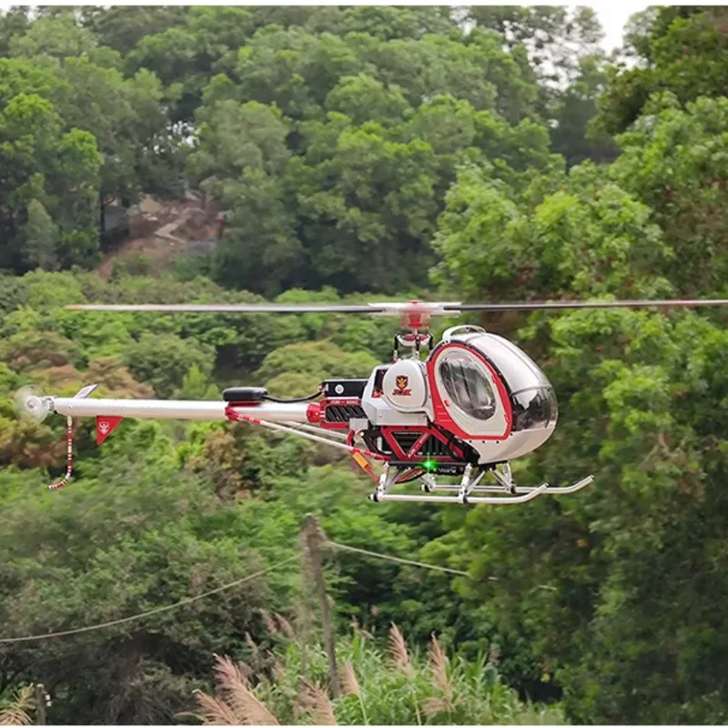 Helicóptero Schwarzer 300c con control remoto, simulación de Hughes, modelo de avión de seis canales, retorno Gps, reenvío de un helicóptero Real
