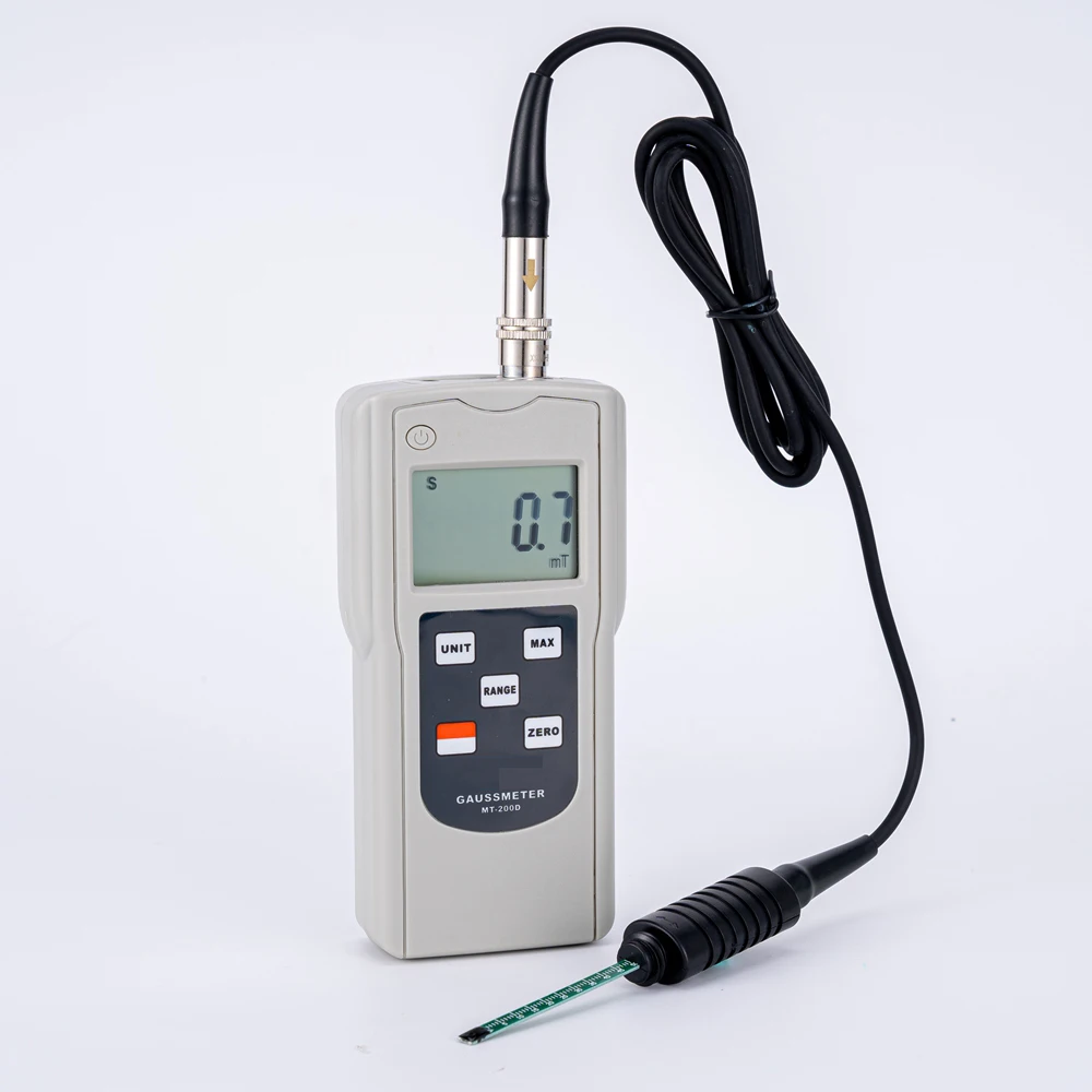Handheld MT-200D Digital Gauss Meter High Precision 0mT~200mT Tesla Meter Magnetic Field Strength Measuring Instrument