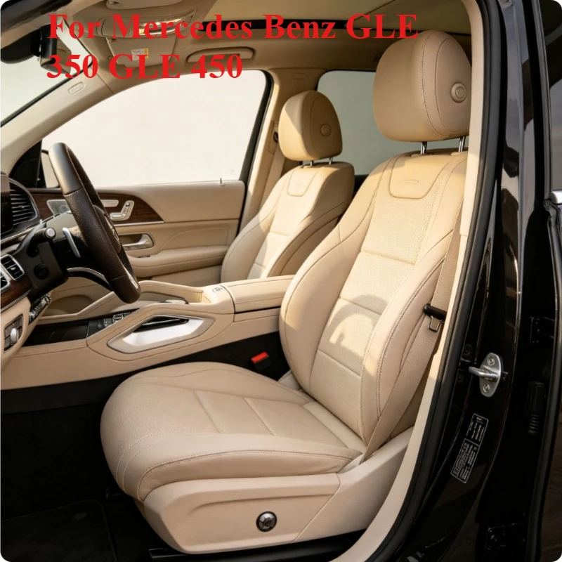 

Custom Fit 5-Seat Full Set Top Leather Car Seat Covers Specific for Mercedes Benz GLE 350 GLE 450 Luxury Auto Interior Protector
