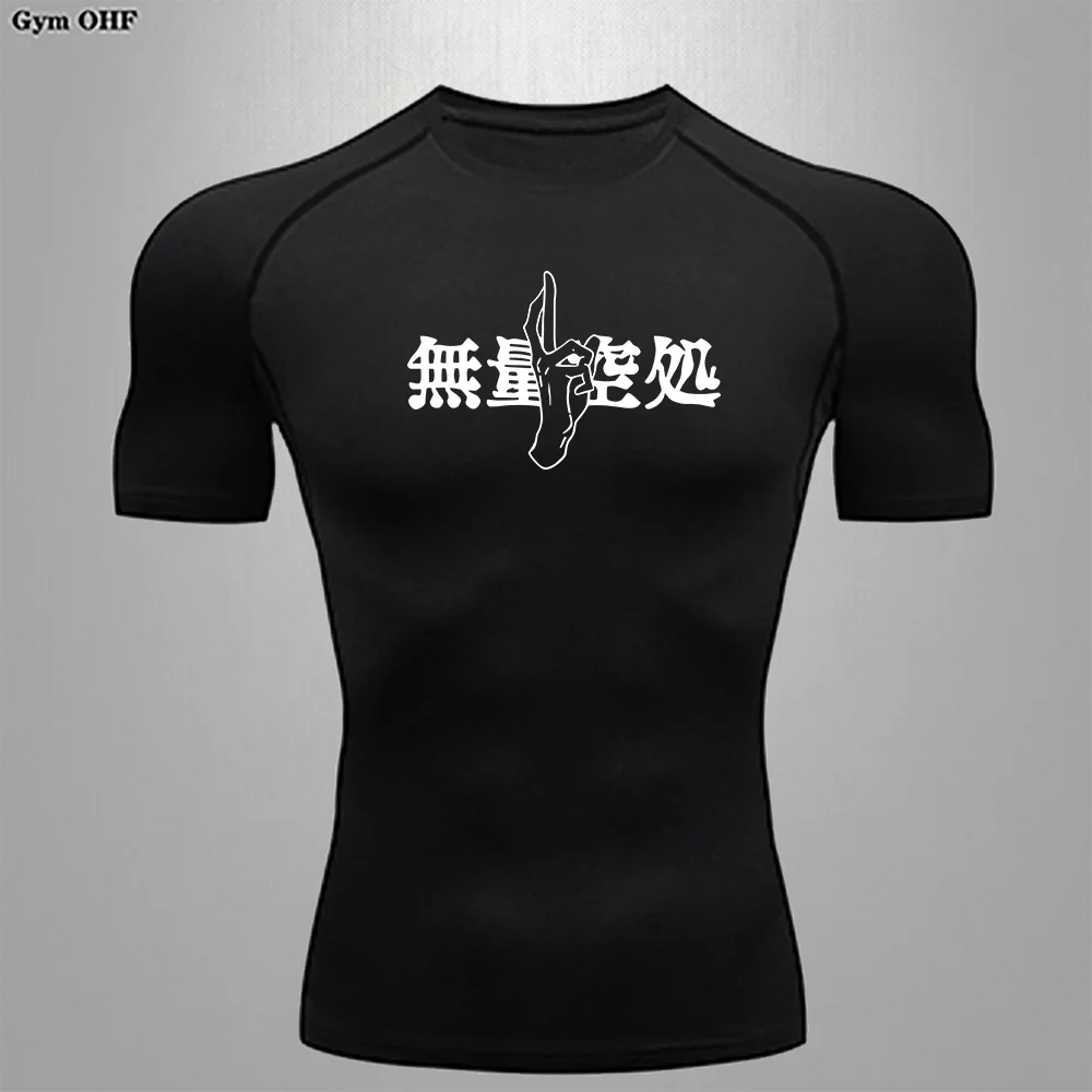 

Summer Anime Printed Compression Shirt Tops Men's Sportswear Fitness Running Tight Gym Quick-drying Sports T-shirt S-3XL