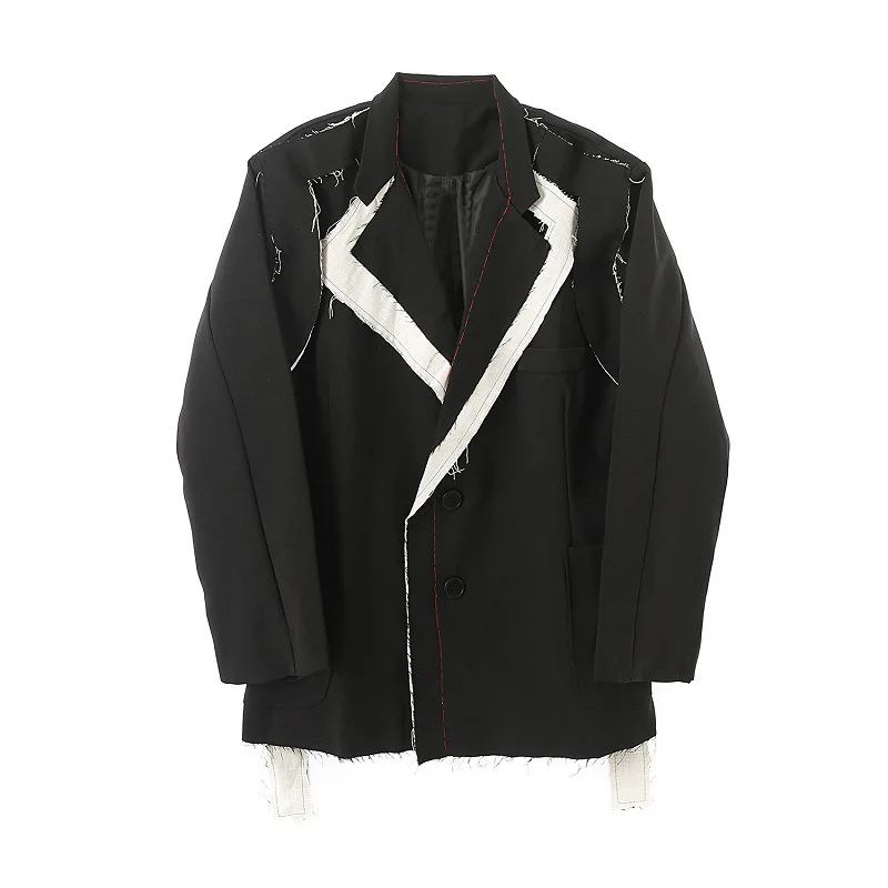

Personalized Contrasting Colors Handmade Bright Line Casual Fashion Trend Simple Suit Jacket