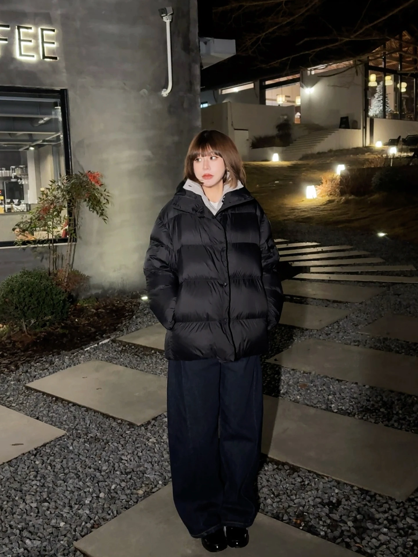 

ASBR 90 White Du down Puffer Jaet Women's Loose Fit Warm Thiened Stand Collar Faux Fur Long Sve Zipper Winter Coat