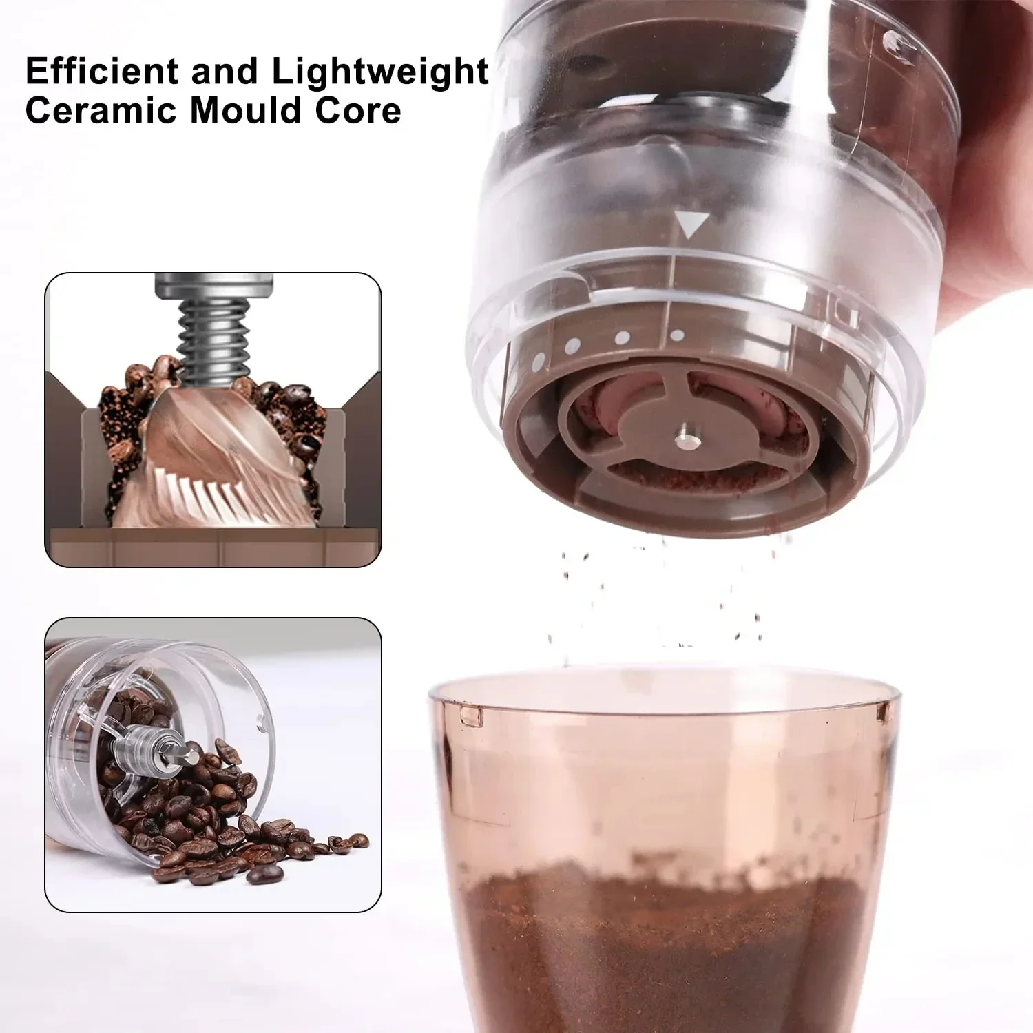 Xiaomi Portable Electric Manual 2-in-1 Coffee Grinder Professional Ceramic Grinding Core rechargeable 5 gears Adjustable coffee