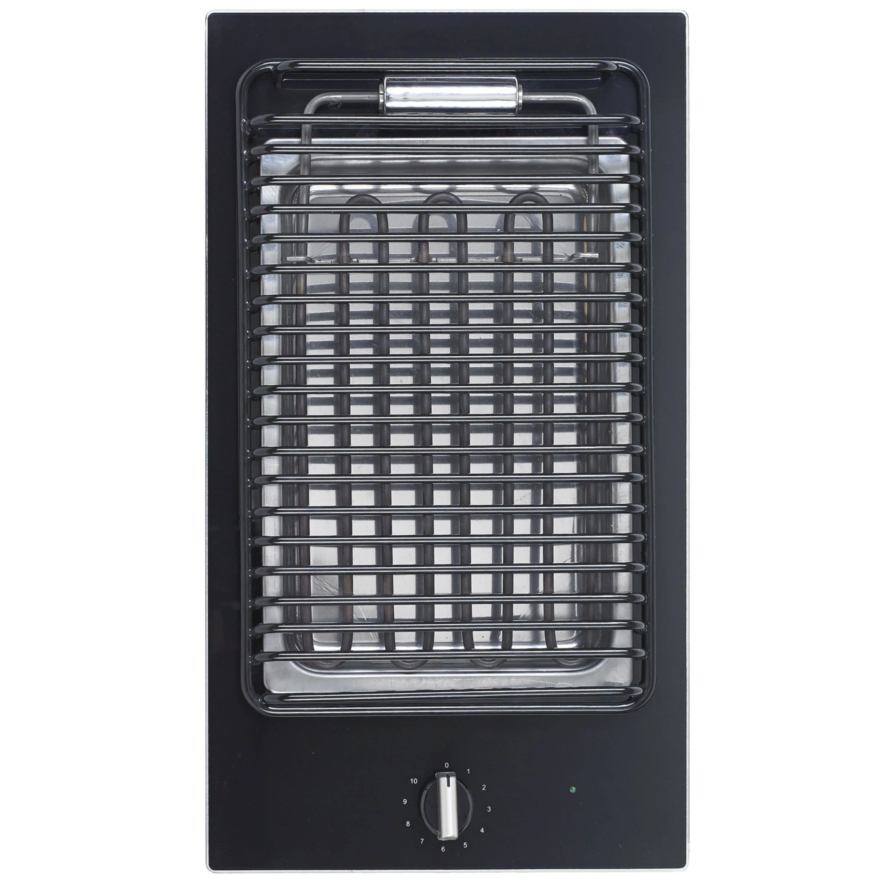 30cm/11.8 Inch, Energy Regulator Control, Black Glass Panel Grill Shelf, Built-in BBQ Grill