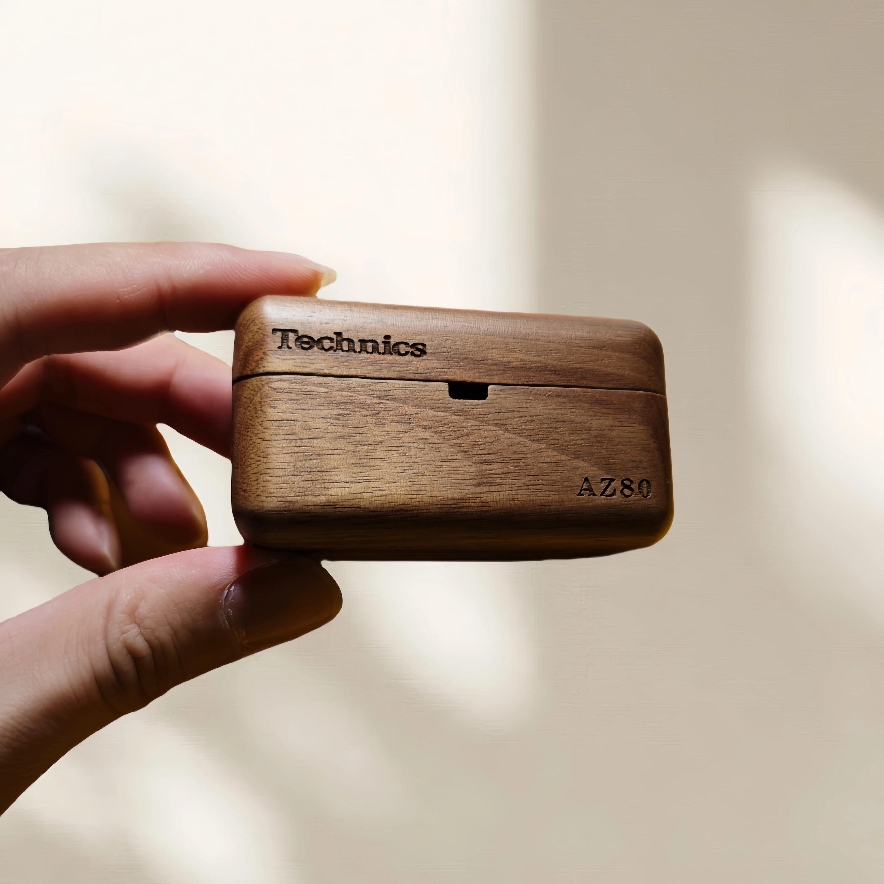 Kopfhörer-Schutzhülle aus Walnussholz, geeignet für Panasonic Technics AZ80 kabellose Bluetooth-Kopfhörer Ghibli
