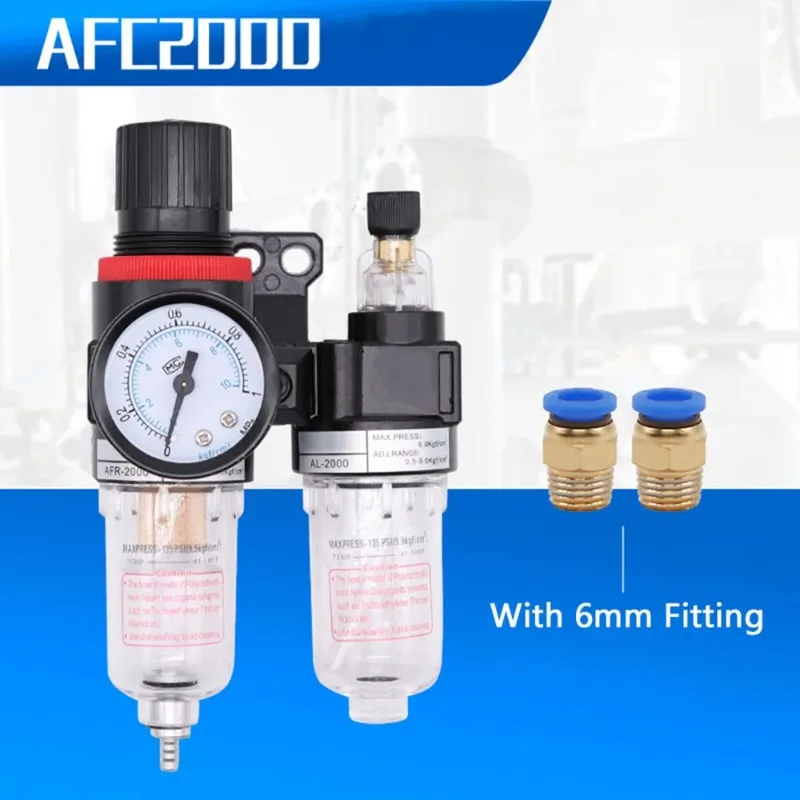 1PCS Oil-Water Separator Air Compressor Filter Air Source Processor Of Pneumatic Control Valve To Regulate Pressure Two Pieces