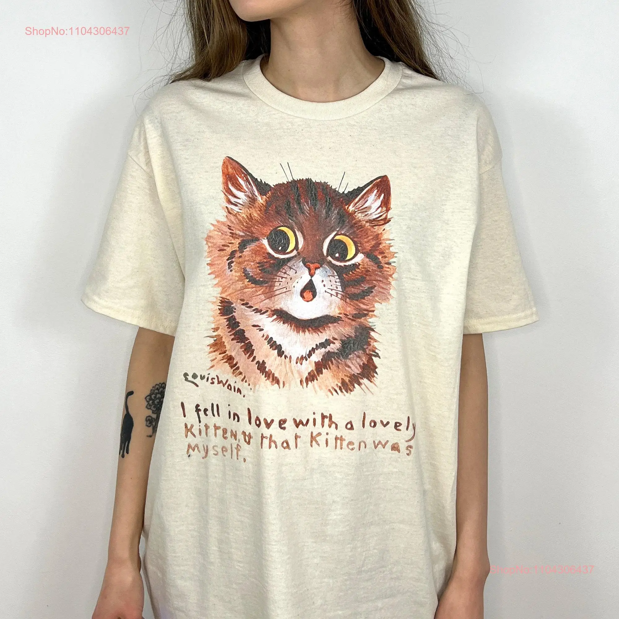 Louis Wain shirt I fell in love with a lovely kitten that was myself t long or short sleeves