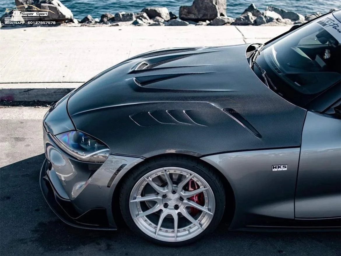 Suitable for SUPRA A90 2019-2020 Models LB Style Carbon Fiber Engine Hood for A90 Front Bonnet Hood - view 5