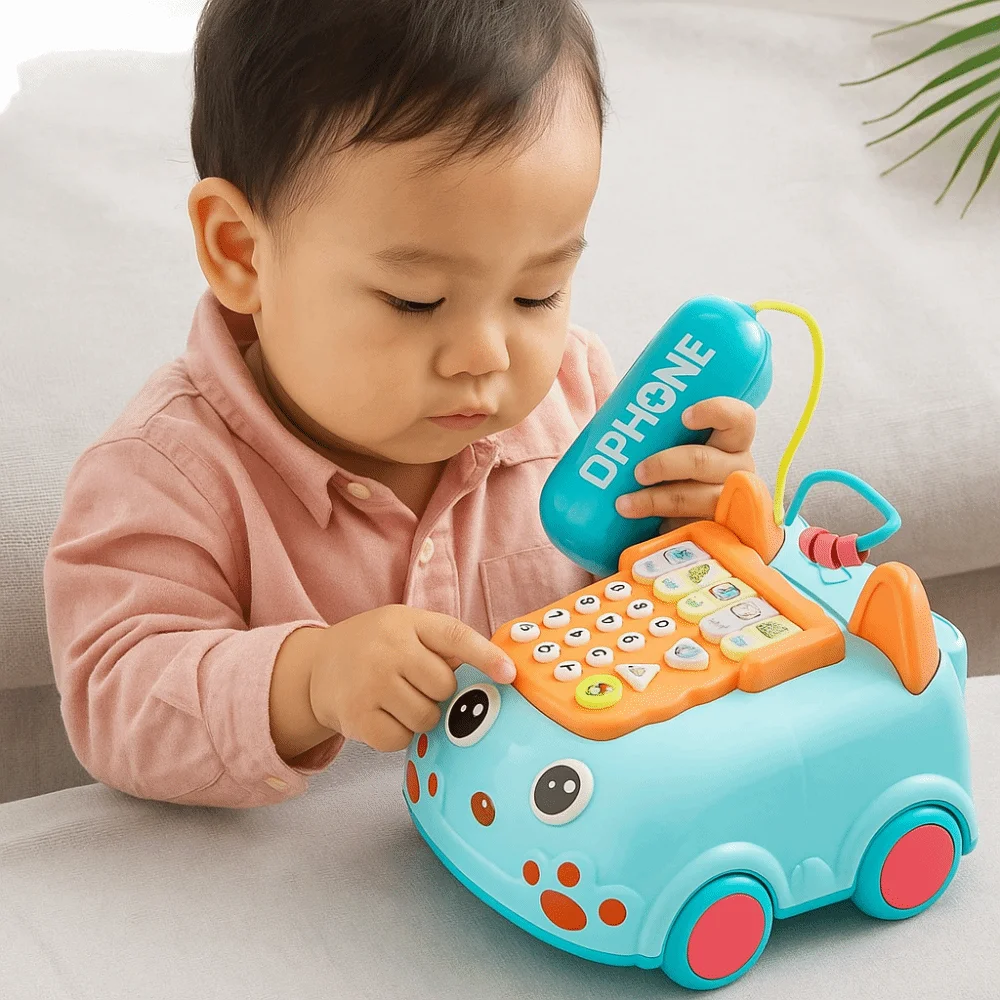 Abs bebê telefone simulação quebra-cabeça piano do bebê música luz voz multifuncional máquina de aprendizagem eletrônica presentes aniversário