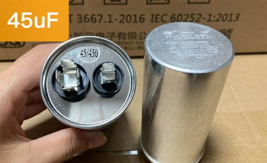 

CBB65 450V45UF Оригинальный новый бренд JD Gree Кондиционер Компрессор Пусковой конденсатор Конденсатор двигателя переменного тока