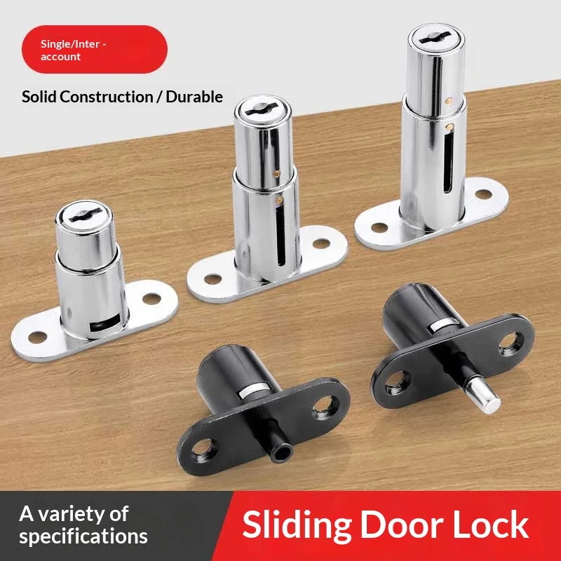 Sliding Door Lock for Smoke Cabinet Display Cabinet Extended Top Lock Staggered Design for Light Box Lock Security