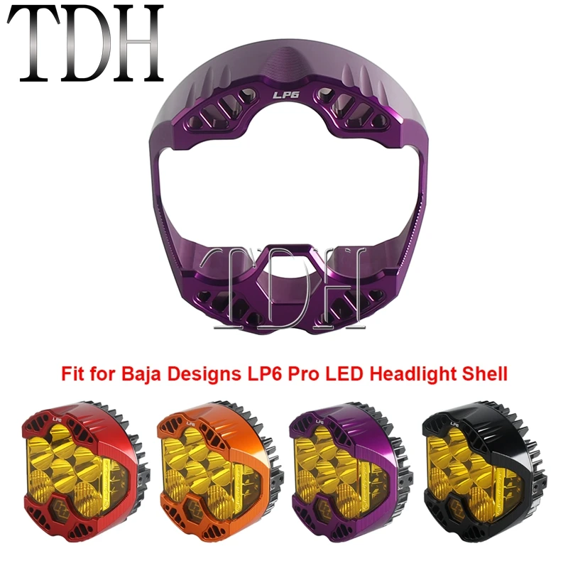 For Baja Designs LP6 LED Light Motorcycle Headlight Cover Housing Cover Headlamp Head Light Shell For Harley Touring Car Motor