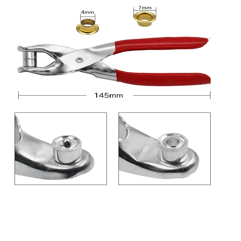 Imagem -06 - Punch Alicate para Máquina de Costura Ilhó Fixação Pano Cinto de Couro Sapato Buraco Alicate Bolsa Tool Alicate Doméstico Retainer Rivet Snap Set