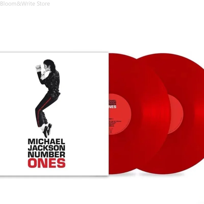 Michael Jackson Number Ones 2LP Red Vinyl European Version Selected Golden Hits Album Music Record Walkman Music Gifts