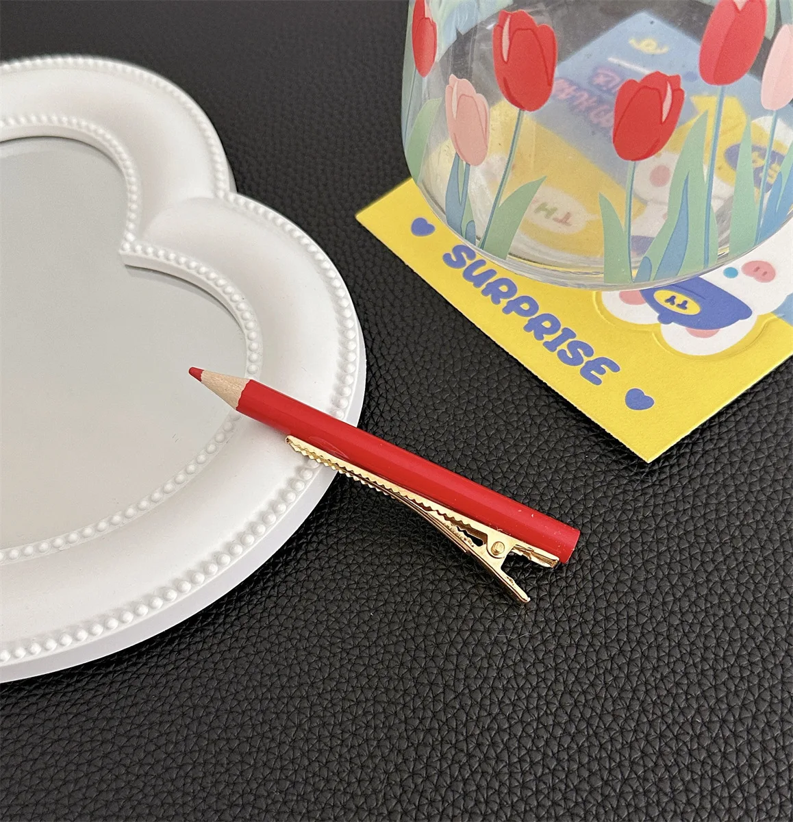 اكسسوارات تصفيف الشعر المشابك النسائية الملونة قلم رصاص مشبك شعر دبوس شعر رائع منقار البط للنساء الحفلات #3