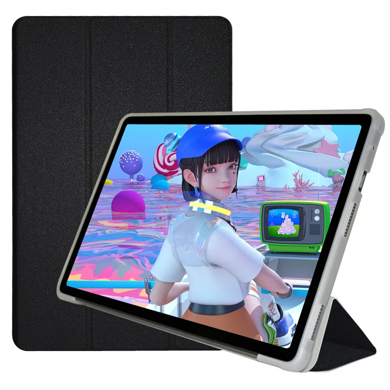 Funda สําหรับ Alldocube IPLAY60PRO (T1107) 11 "แท็บเล็ตพีซี Slim Tri-Folding Stand พร้อม TPU Back Shell