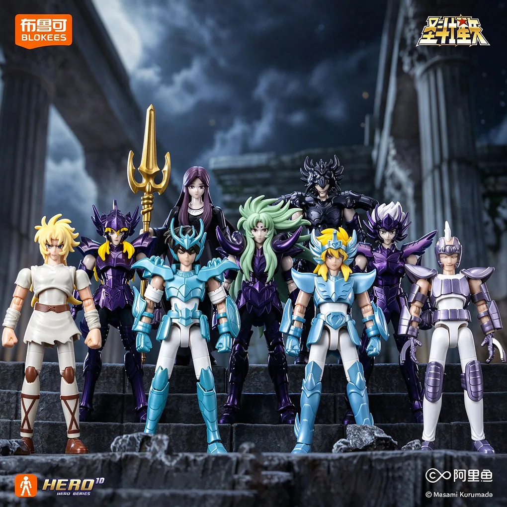 New Arrival Blokees Saint Seiya Star Edition Episode 5: Underworld Raid Activity, Joint Anime Character Blind Box Handmade