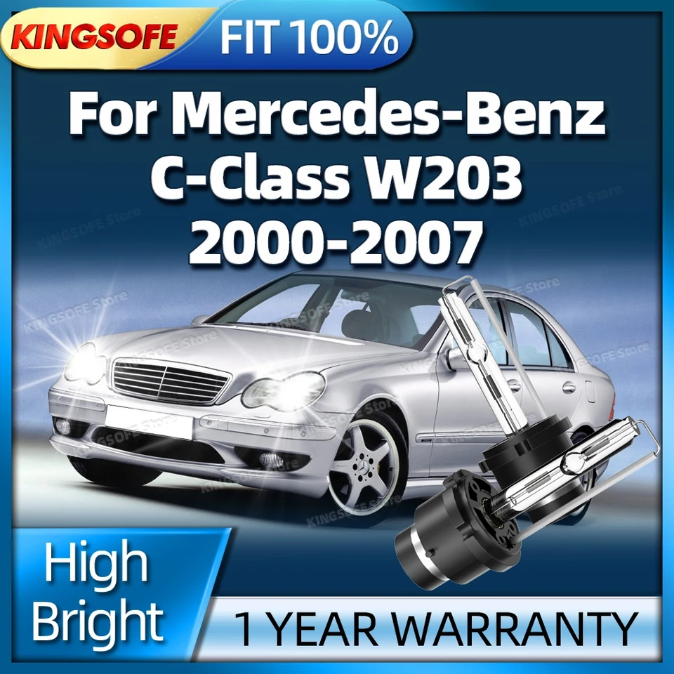 Pack De 2 Bombillas De Xenón D2S 8000K Para Mercedes Clase C W203 – 35W, Base P32d-2, Seibel