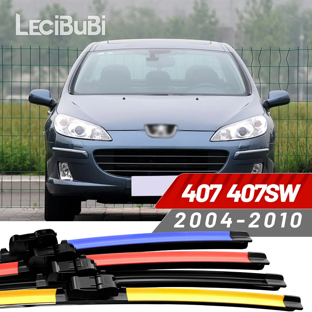 

2 шт. для Peugeot 407 407SW 2004-2010 2005 2006 2007 2008 2009 щетки стеклоочистителя переднего стекла дворники