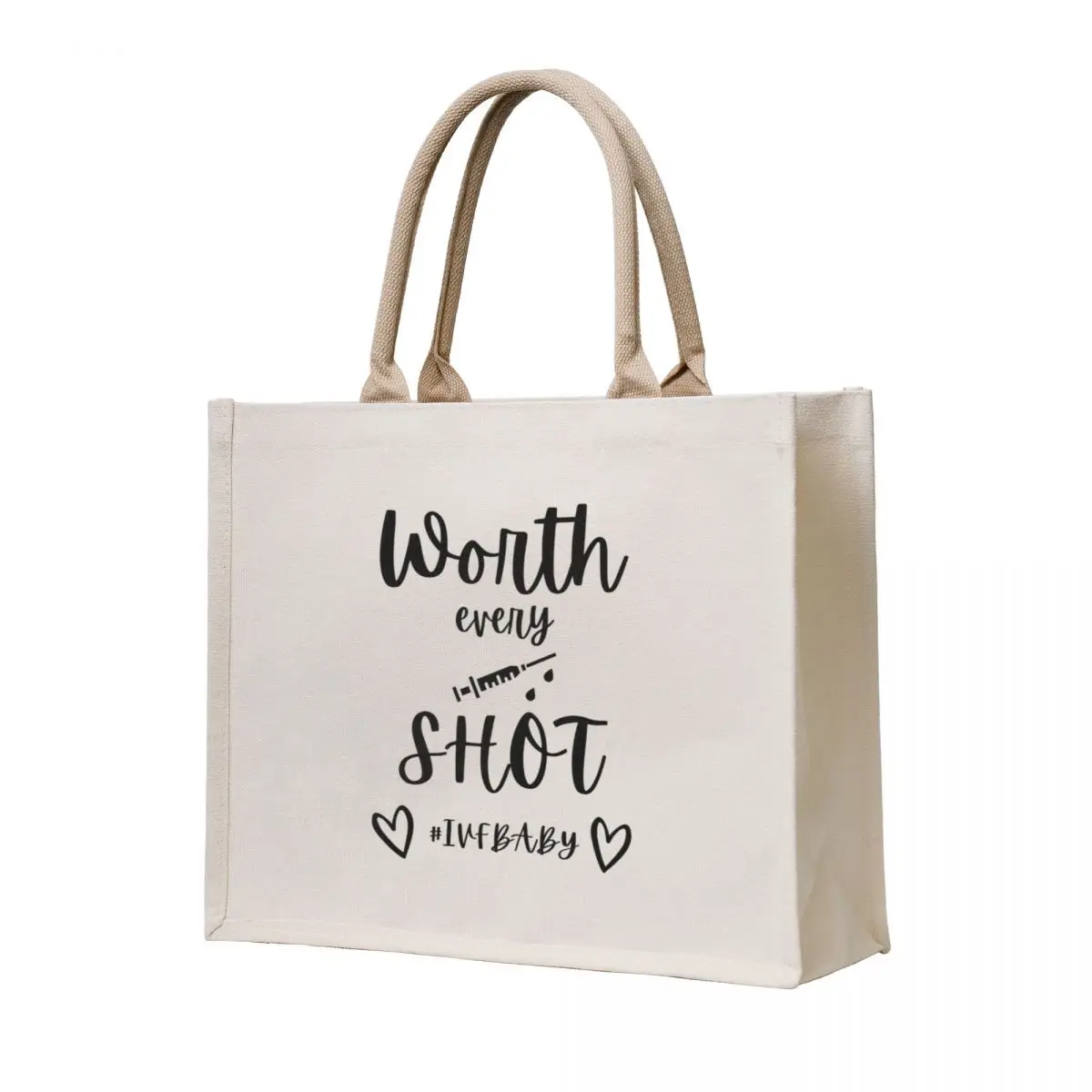 

Worth every shot, IVF BABY ! Tote Bag shopper bag women canvas hand bags sacs de shopping
