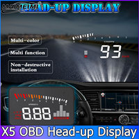 Car Head Up Display X5 OBD2 HUD Speedometer Windshield Projector Real-Time Vehicle Data Easy Installation Smarter Driving