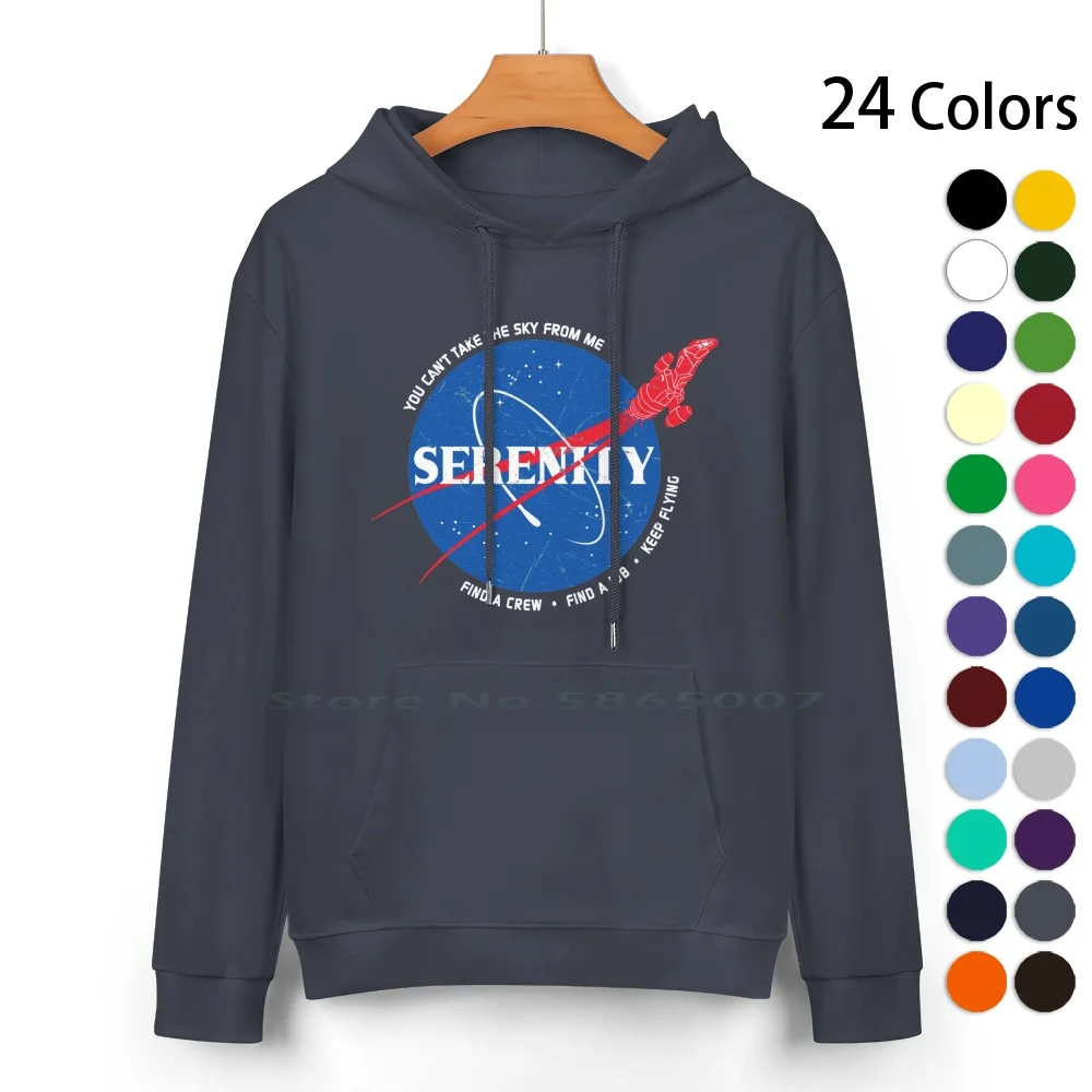 

Keep Flying Pure Cotton Hoodie Sweater 24 Colors Serenity Firefly Reavers Alliance Spaceship Outer Space Rockets Planet Tv Show