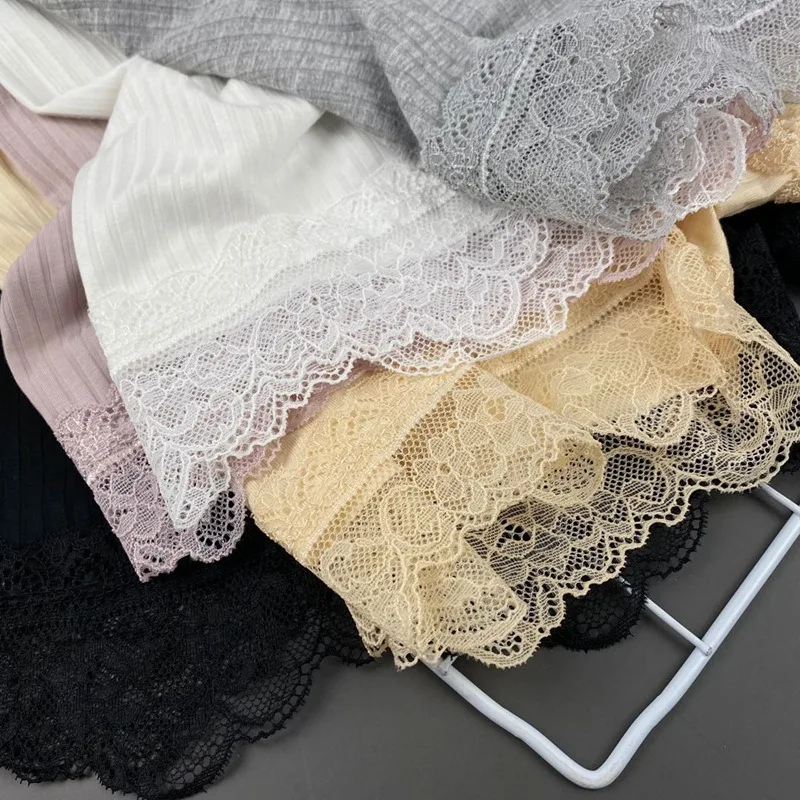 One Size Women's Lace Cotton Safety Pants Anti Chafing Thigh Ladies Panties Underwear Underskirt Female Panties 45-85KG