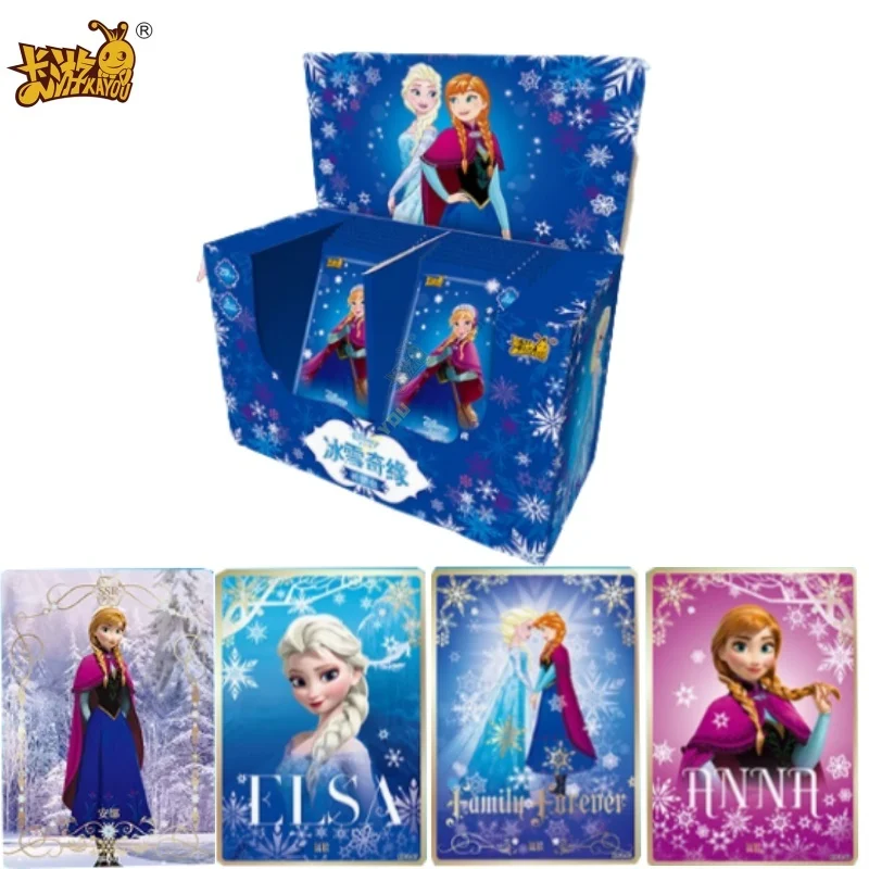 

KAYOU Genuine Disney Frozen Collection Cards Movie Anime Peripherals SSR Elsa Olaf Anna Flash Cards Girls Toys Gift Original Box