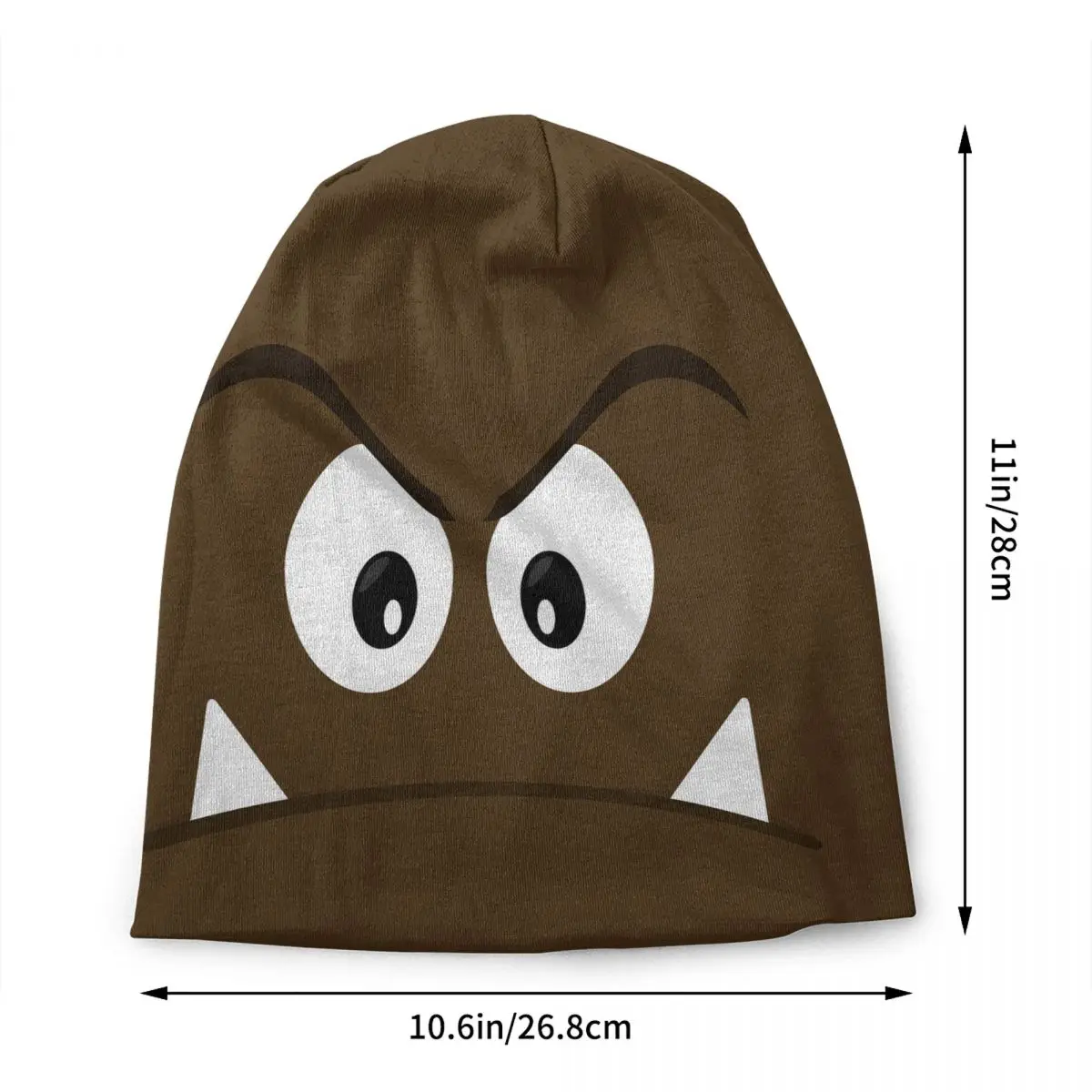 Cartoon Game Goomba Face Bonnet Hat Knit Hat Men Women Hip Hop Unisex Winter Warm Beanies Cap