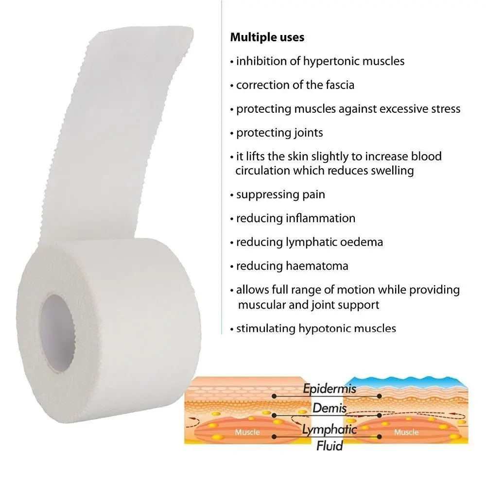2.5/3.8/5cm 9.1Meters Emergency tool Sport Adhesive Tape Self-Adhesive Health Care Elastic Bandage Support Elastic Stretch