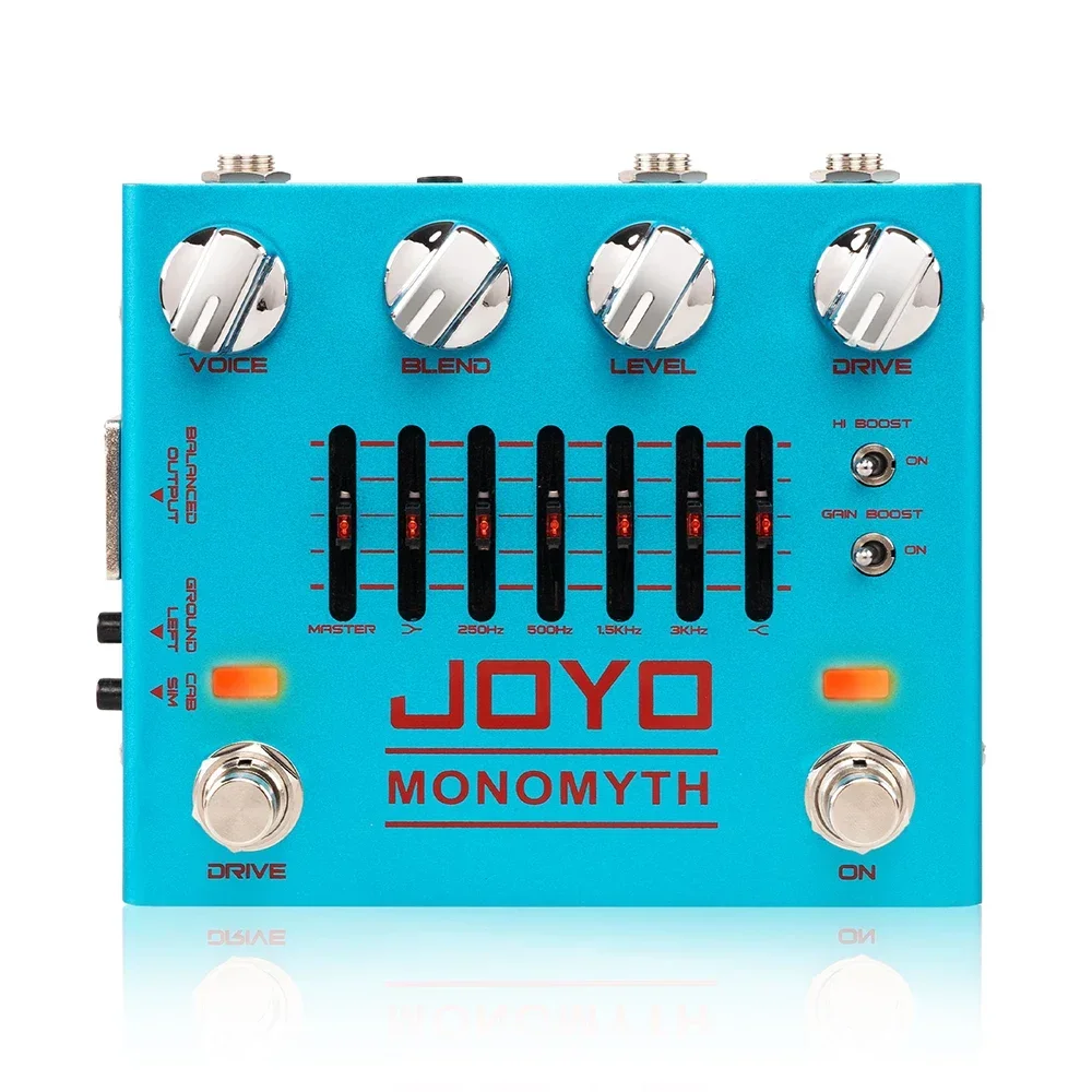 JOYO R-26 MONOMYTH Bass Guitar Preamp Effect,6 Band-Graphic EQ Control,Cabinet Simulation Tone,Bass Preamp Analog Pedal