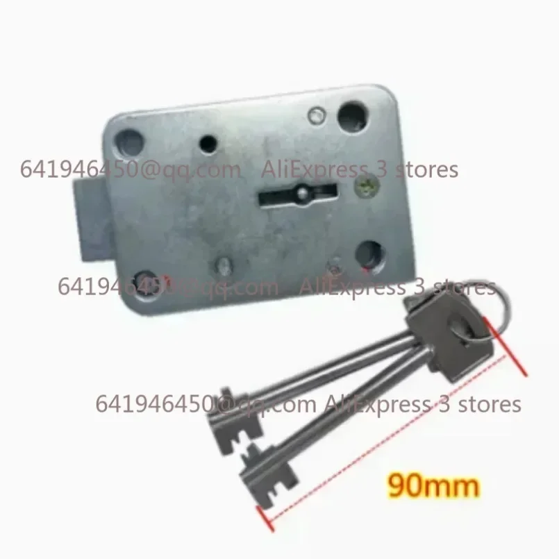 Suitable for Home Safe Vault Door Safe Leaf Lock Escort Car Lock 90 Double Flagpole Extra Long Key Anti-theft Lock view 2