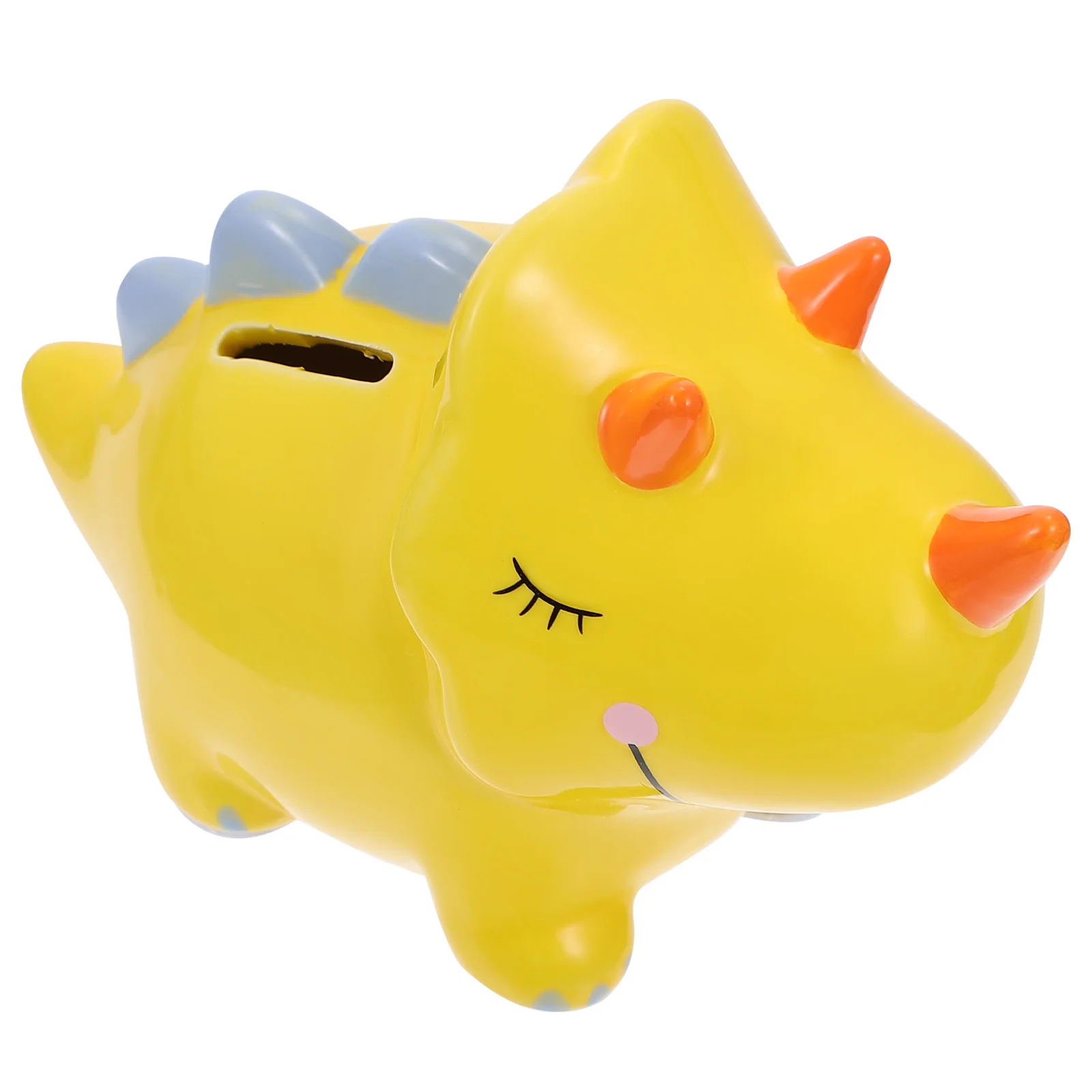 

Money Saving Jar Coin Bank Dinosaur Container Yellow Cartoon Pot Savings for