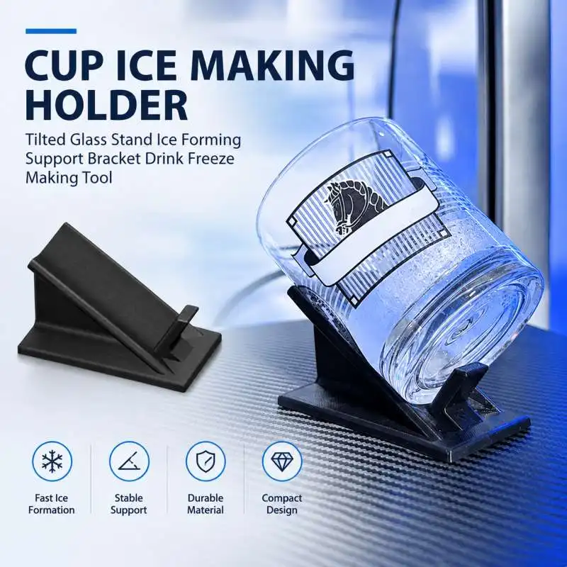 Cup Ice Making Holder Tilted Glass Stand Ice Forming Support Bracket Drink Freeze Making Tool