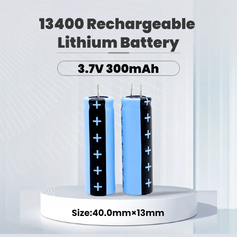 

High-Value 13400 Battery 3.7V 300mAh Rechargeable - Long-Lasting Lithium Battery for RC Toys, LED Lights, Drones