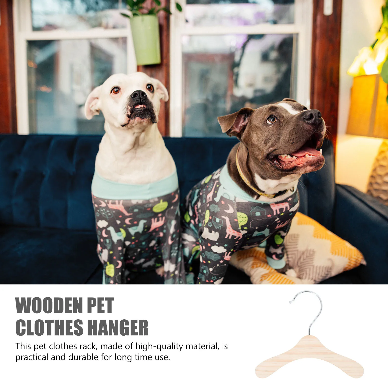 

10pcs Wooden Pet Clothes Hangers Simple Design Rack For Dog Cat Clothing Organization Pet Apparel Hanger Wooden Clothes