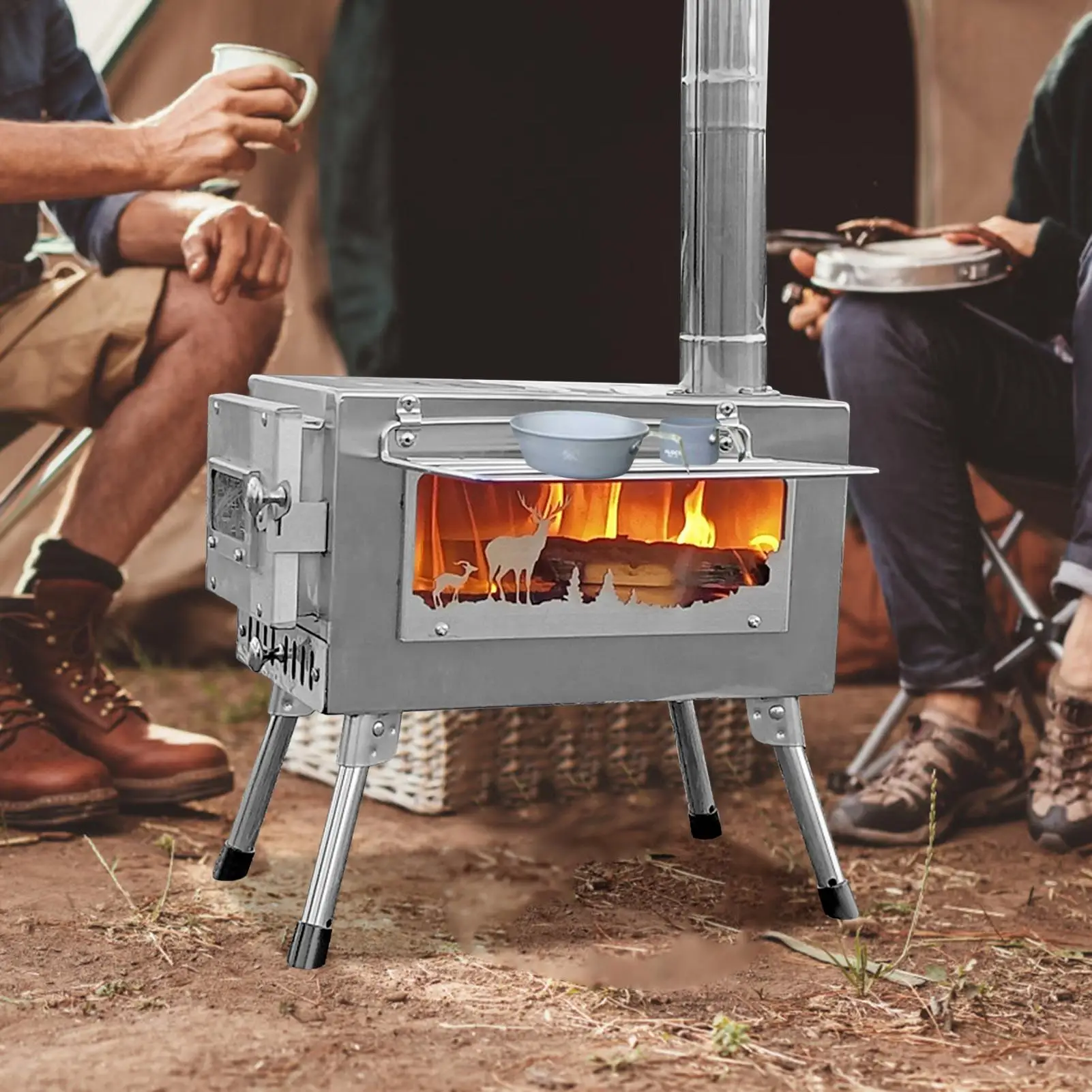 Camping Wood Stove Home Use Wood Firing Stoves For Cooking Boiling Water Home Winter Boiling Water Stove For Home