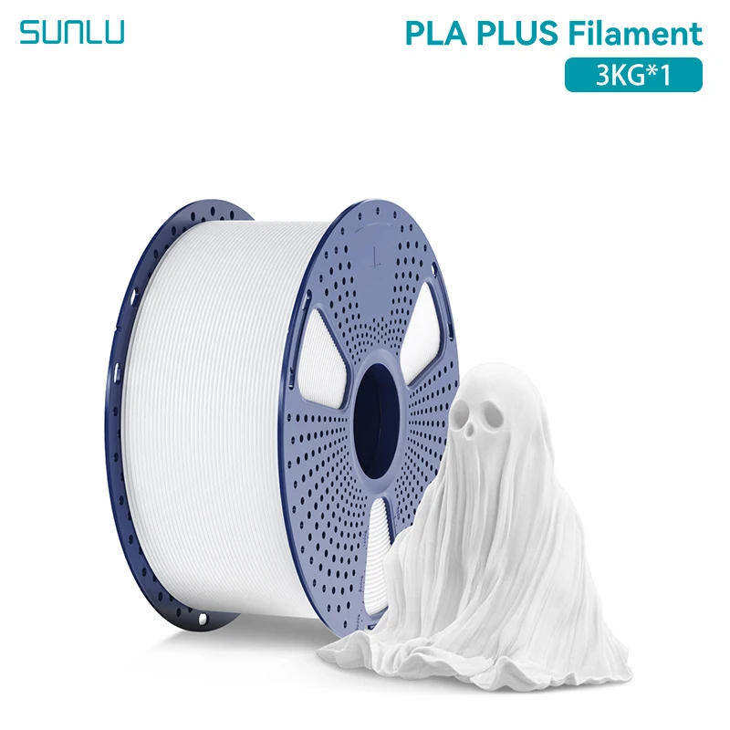 SUNLU 3KG/Roll PETG PLA+ PLA 1,75 mm 3D-printfilament - Sterk, duurzaam, soepele stroom - Compatibel met de meeste printers - afbeelding 1